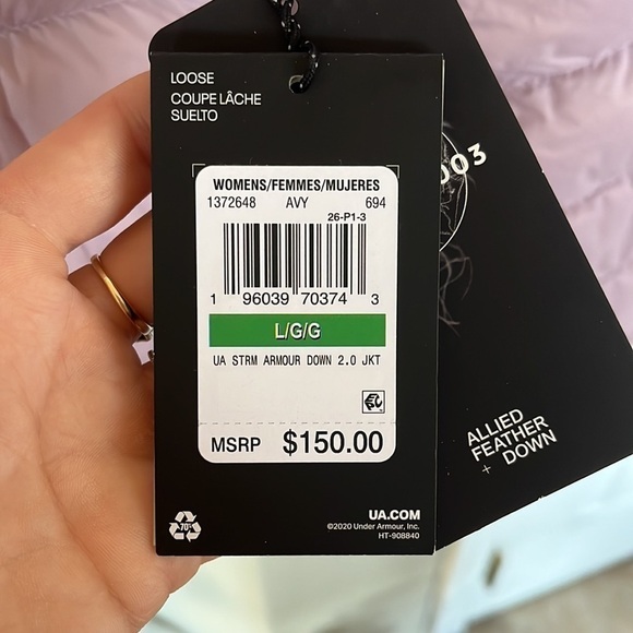 Brand New Under Armour Storm Feather Down 2.0 Zippered Hooded Puffer Jacket - Picture 7 of 12